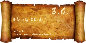 Bódy Ottó névjegykártya